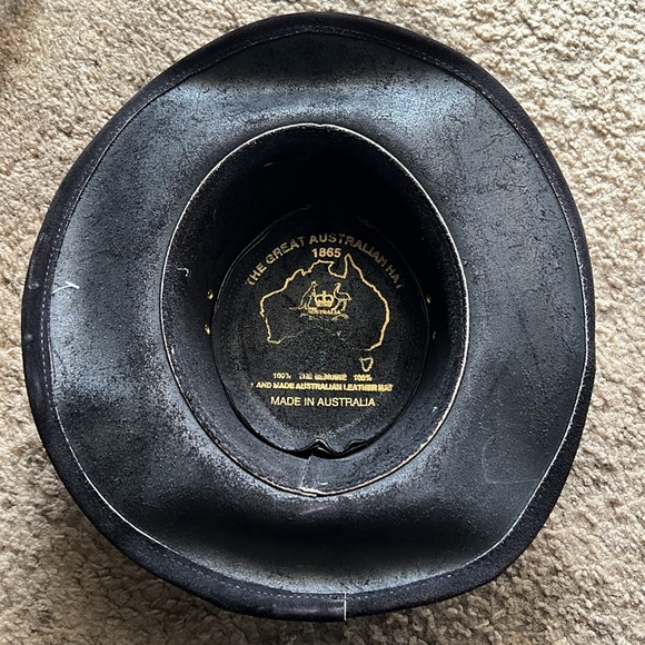 Like new. The Great Australian Hat 1865. 100% Leather. Made In Australia - Picture 2 of 4